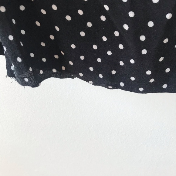 Kate Spade polka dot black and white tie front top - Picture 4 of 11